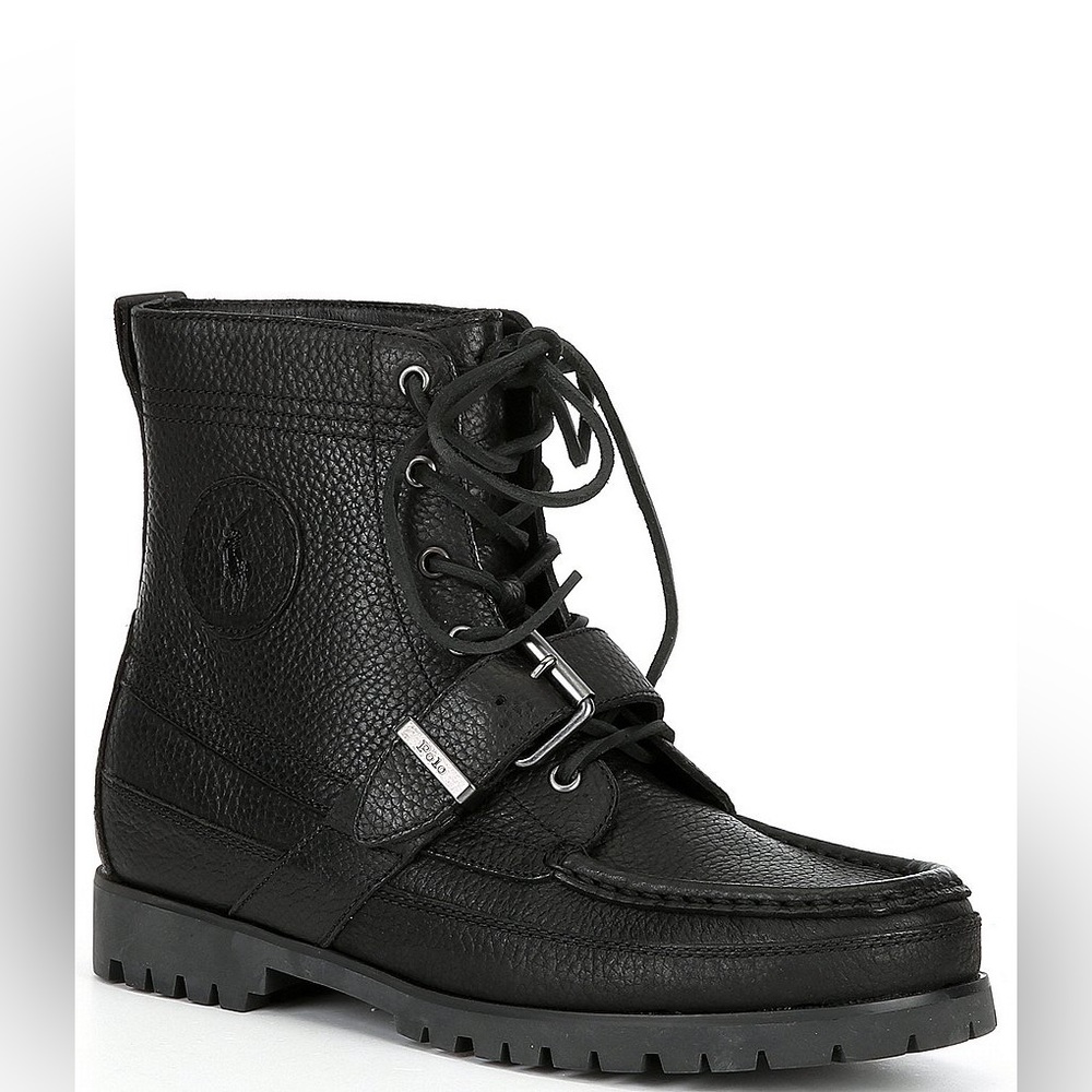 NWT Polo Ralph Lauren Ranger Men's black boots size 9.5